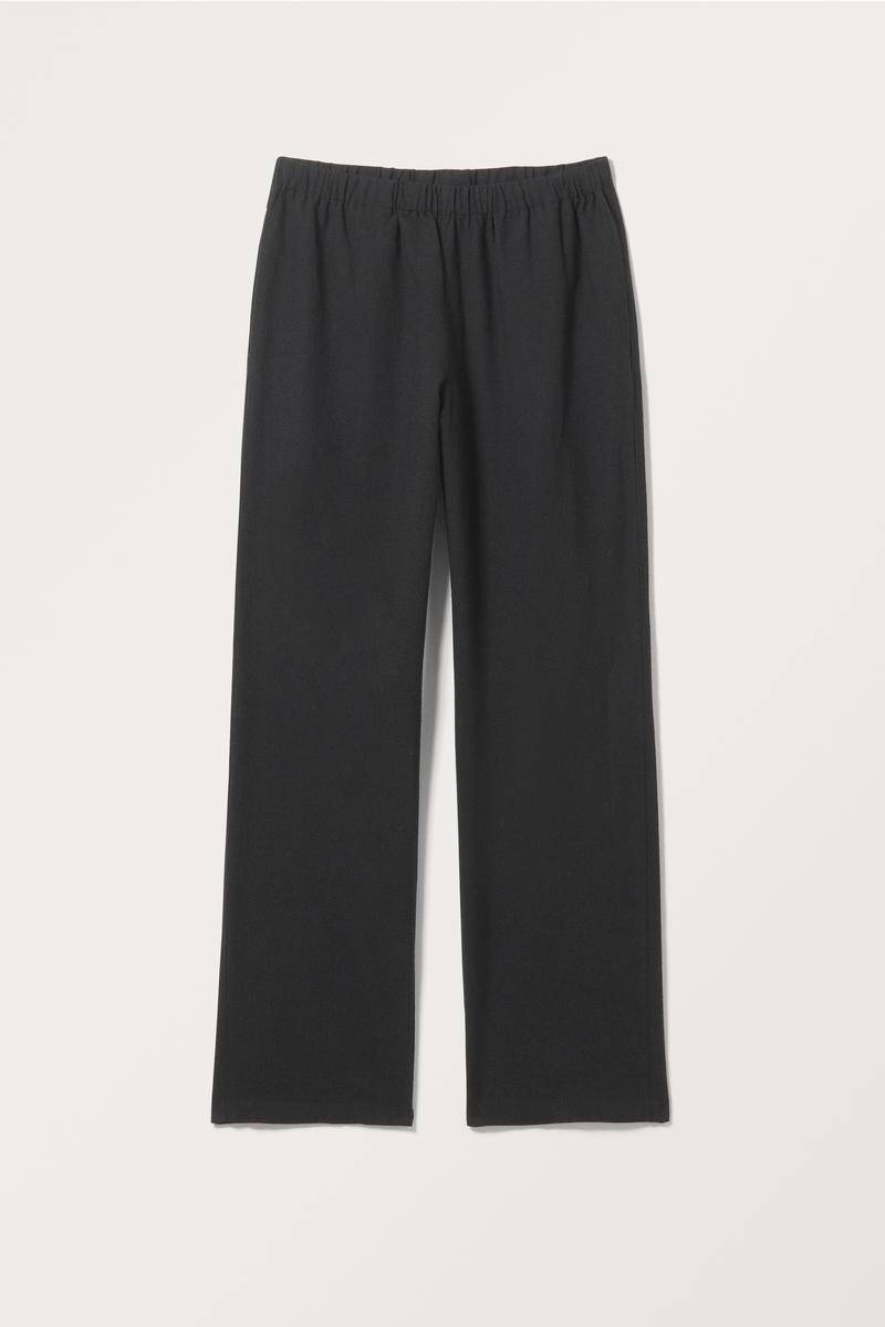 Hose Aus Leinenmischung Mit Lockerer Passform - Schwarz von Monki