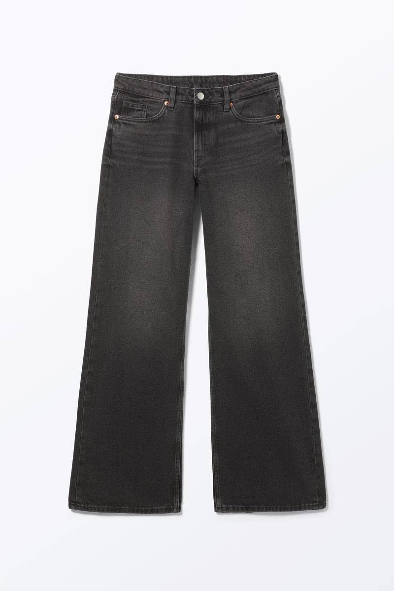Imoo - Tief Sitzende, Weite Jeans - Schwarz von Monki