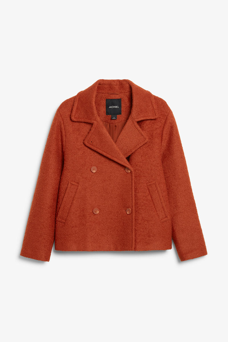 Jacke Aus Wollmischung - Orange von Monki