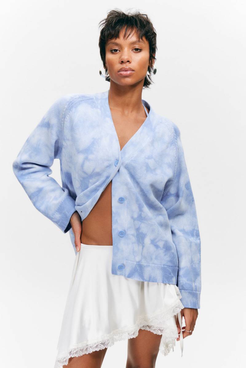 Jacquard Knitted Cotton Cardigan von Monki