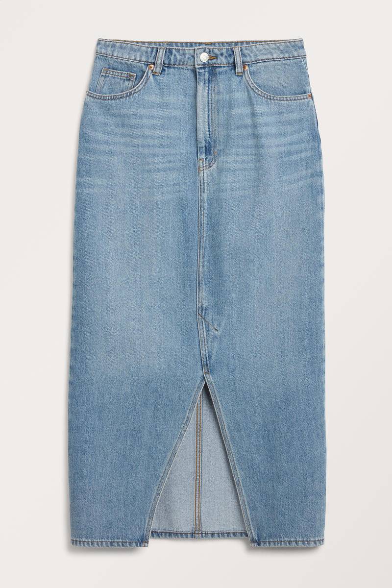 Jeansrock In Midilänge - Blau von Monki