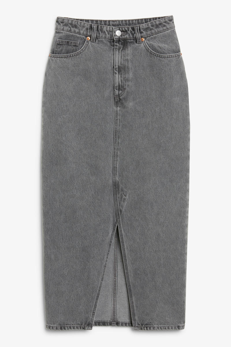 Jeansrock In Midilänge - Grau Jeansrock In Midilänge - Grau von Monki