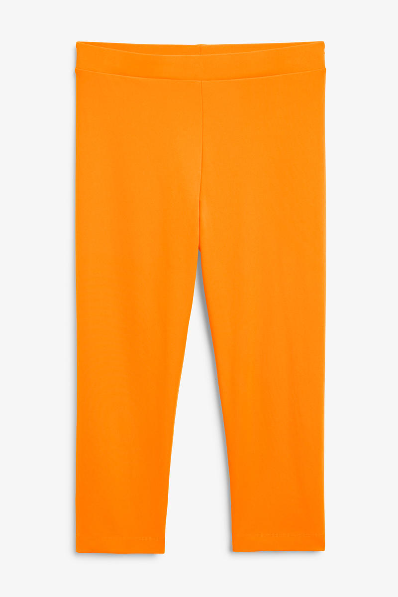 Knielange Neonfarbene Leggings - Orange von Monki