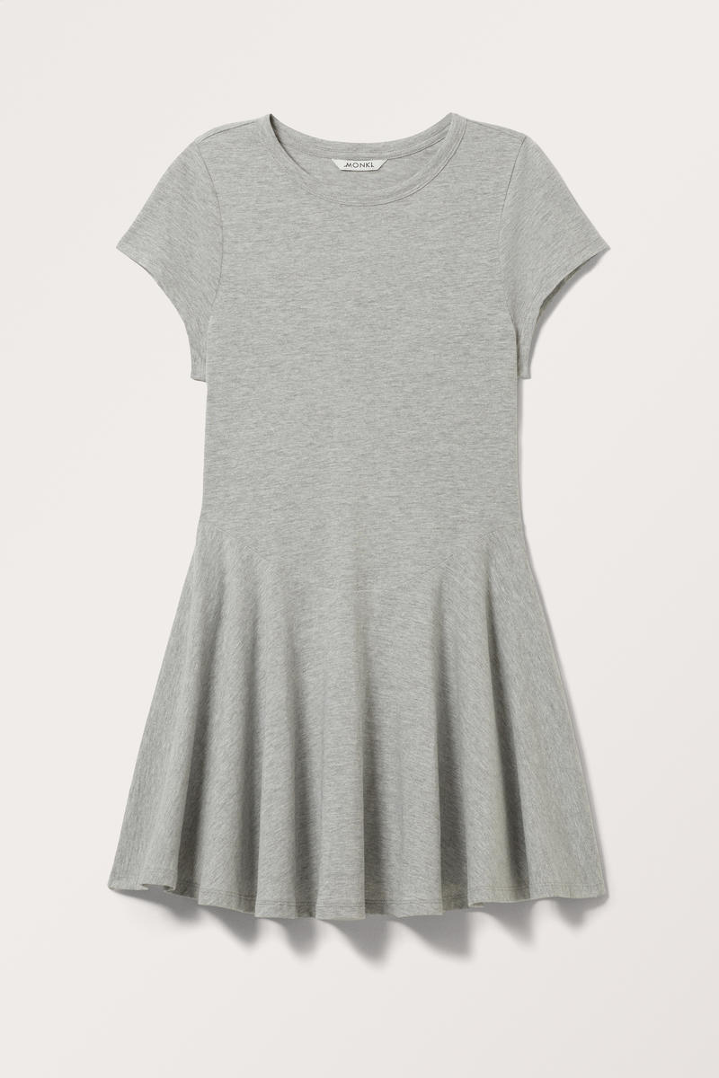 Kurzärmliges Minikleid Aus Modalmischung - Grau Kurzärmliges Minikleid Aus Modalmischung - Grau von Monki