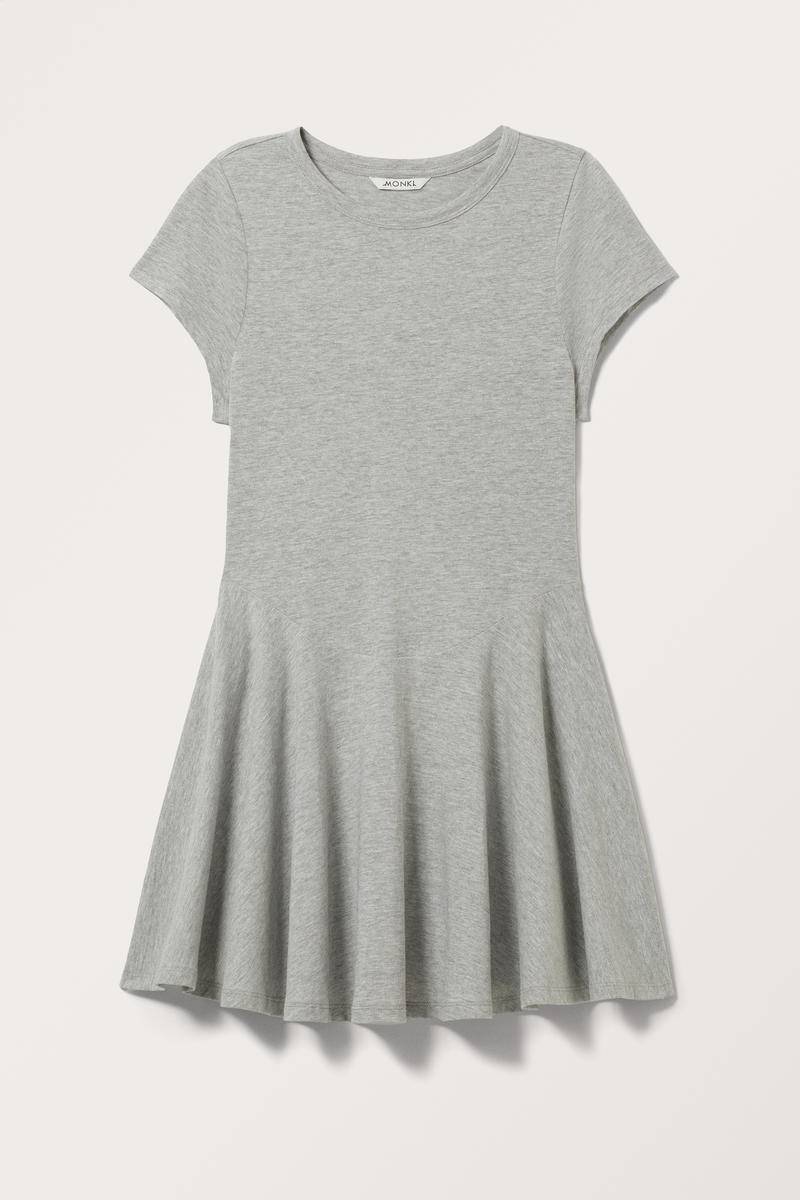 Kurzärmliges Minikleid Aus Modalmischung - Grau von Monki