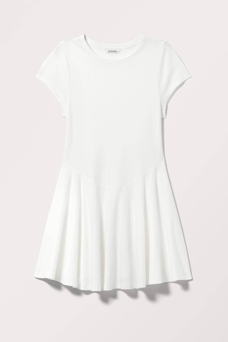 Kurzärmliges Minikleid Aus Modalmischung - Weiß von Monki