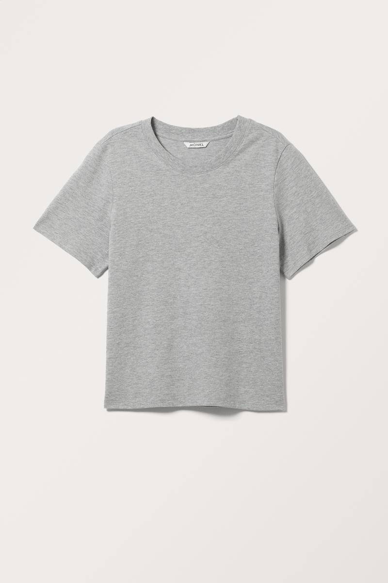 Kurzarm-T-Shirt Mit Normaler Passform - Grau von Monki