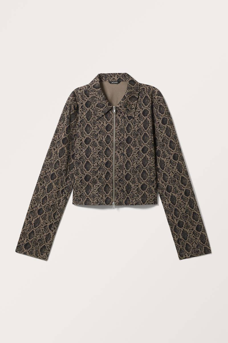 Kurze Jacke Mit Zweiwege-Reißverschluss - Braun von Monki