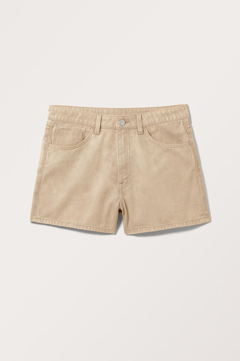 Kurze Mini-Shorts Aus Twill - Beige von Monki