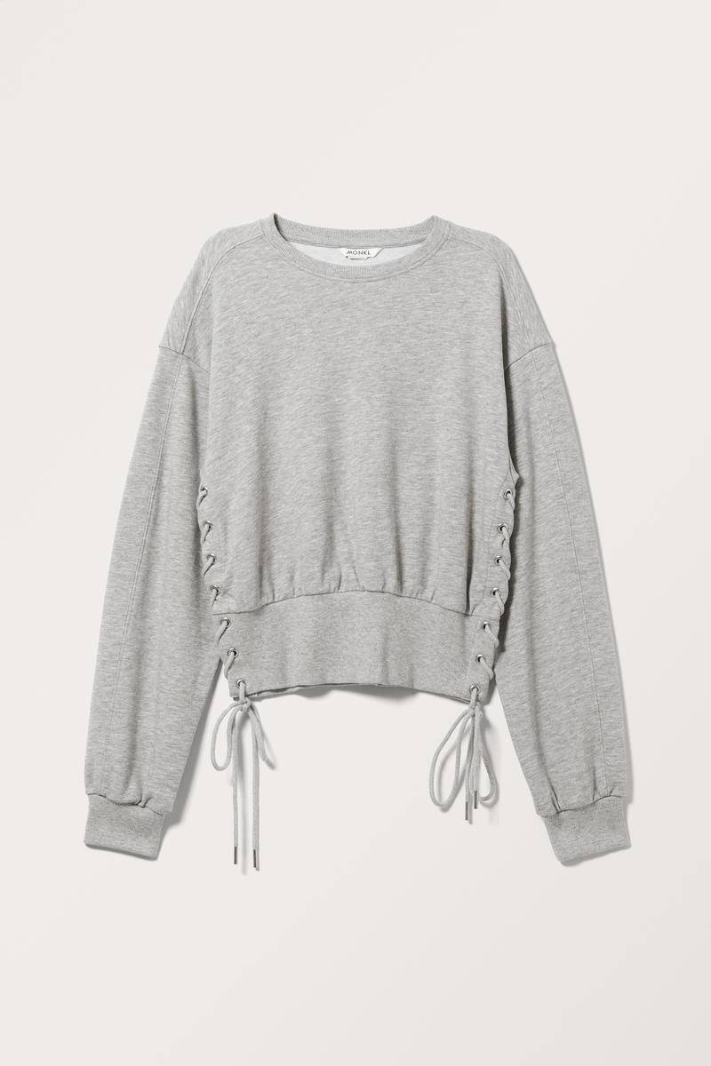 Kurzer Pullover Mit Bindedetails - Grau von Monki