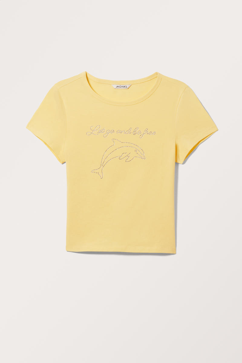 Kurzes T-Shirt - Gelb von Monki