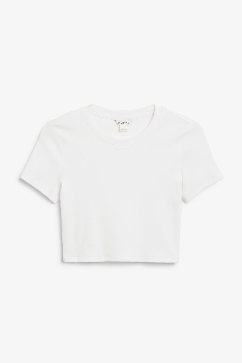 Kurzes T-Shirt - Weiß von Monki