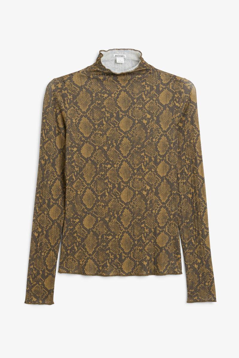 Langarmoberteil Mit Rollkragen - Braun von Monki