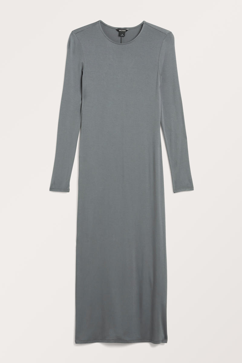 Langes Weiches Bodycon-Kleid - Grau von Monki