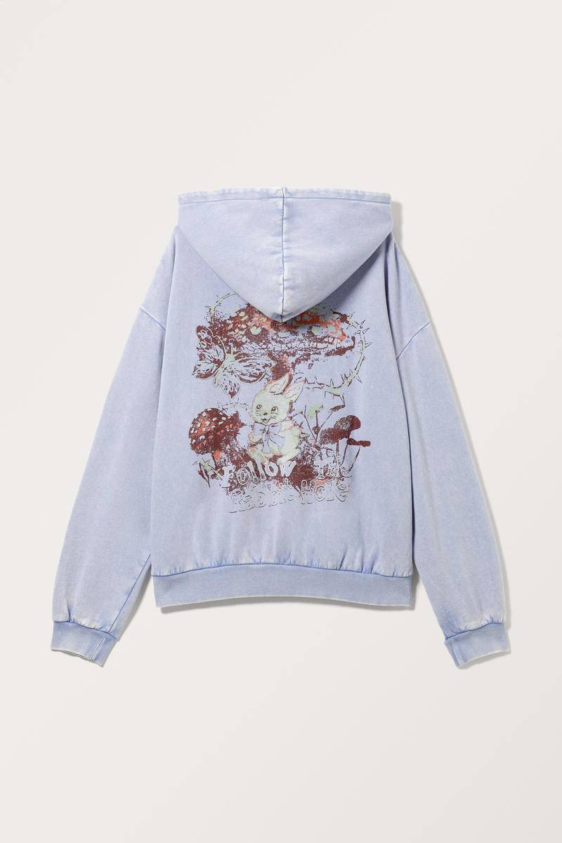Locker Geschnittener Kapuzenpullover - Blau von Monki