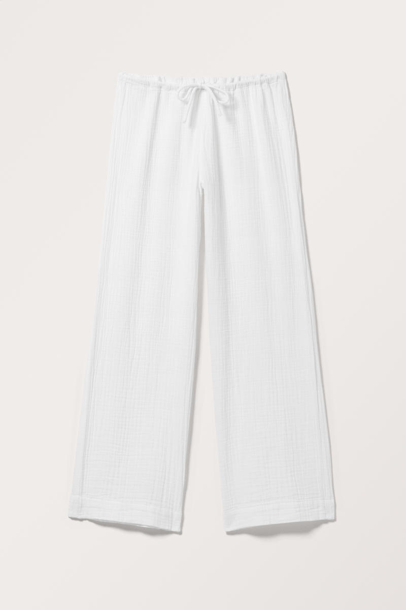 Lockere Schlupfhose Aus Baumwolle - Weiß Lockere Schlupfhose Aus Baumwolle - Weiß von Monki