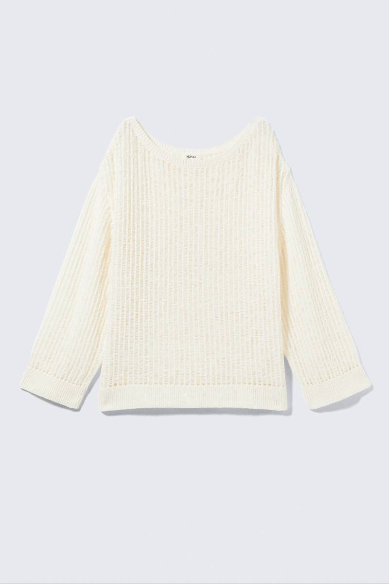 Loose Open-Knit Side Slit Sweater von Monki