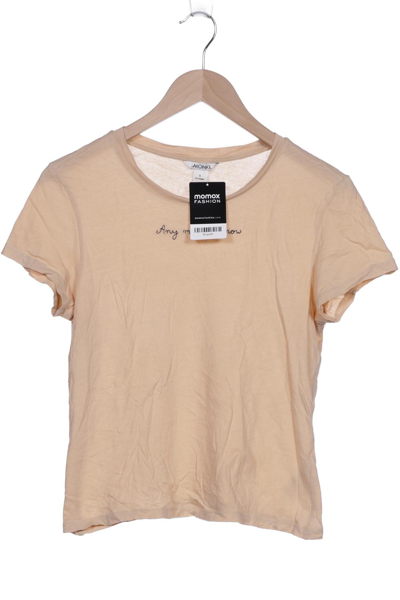 Monki Damen T-Shirt, beige, Gr. 36 von Monki