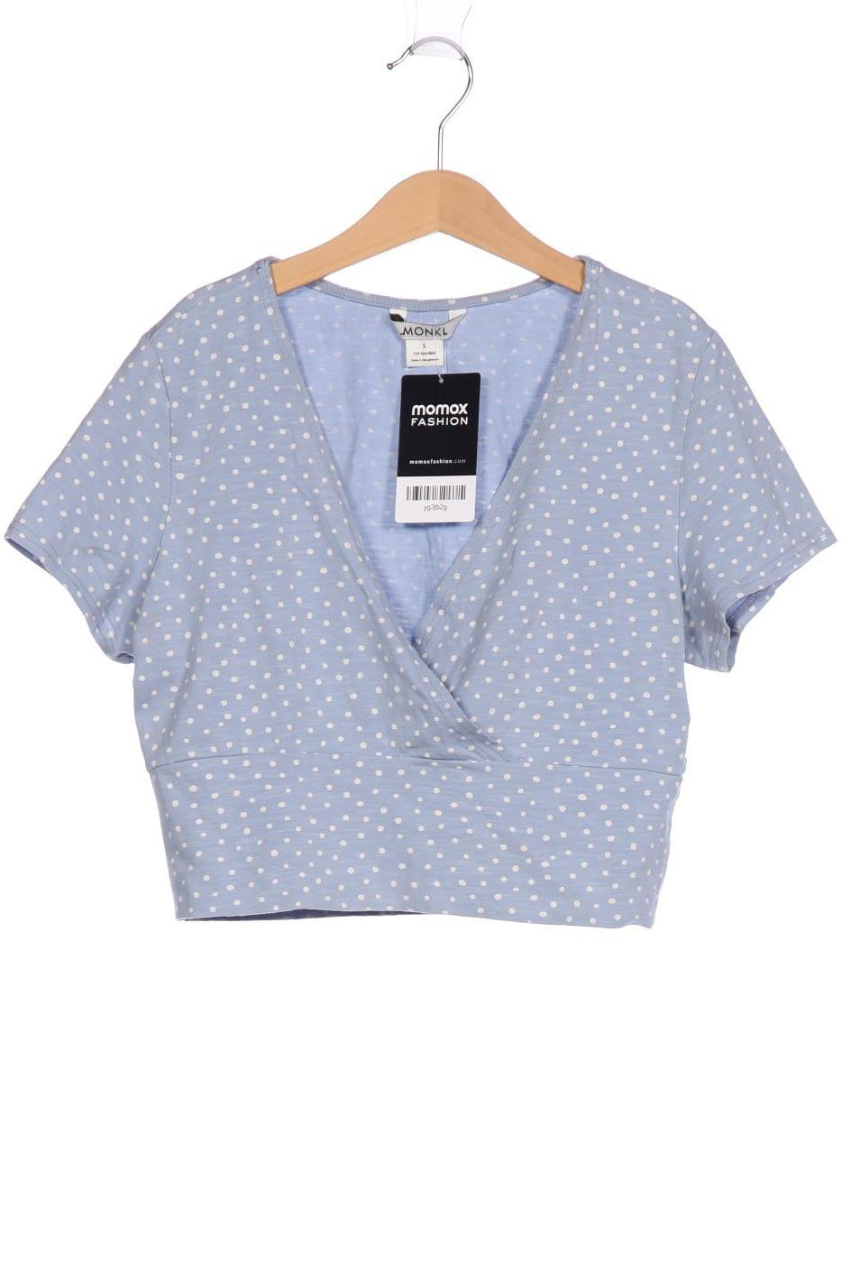 Monki Damen T-Shirt, hellblau, Gr. 36 von Monki