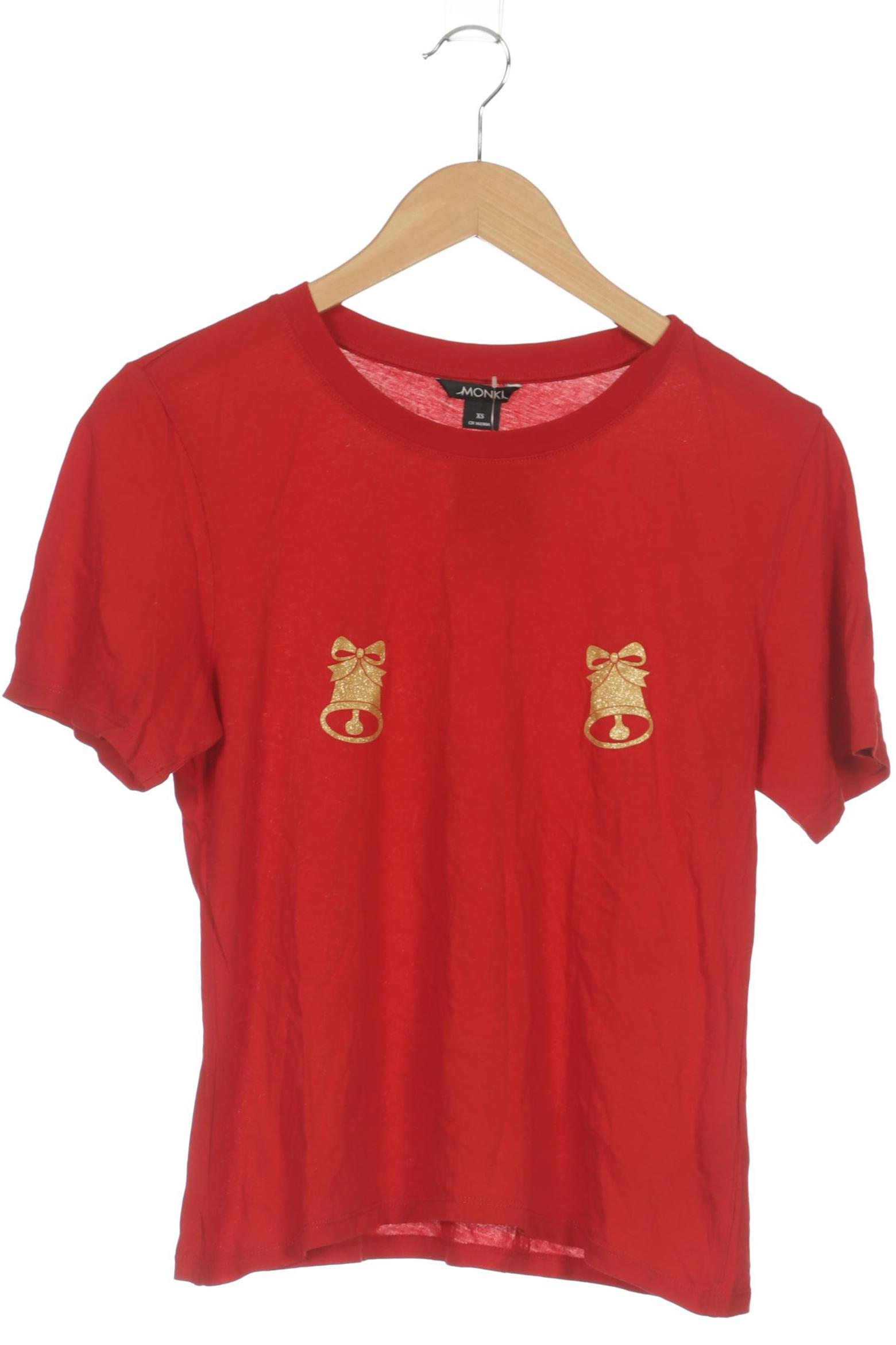 Monki Damen T-Shirt, rot, Gr. 34 von Monki