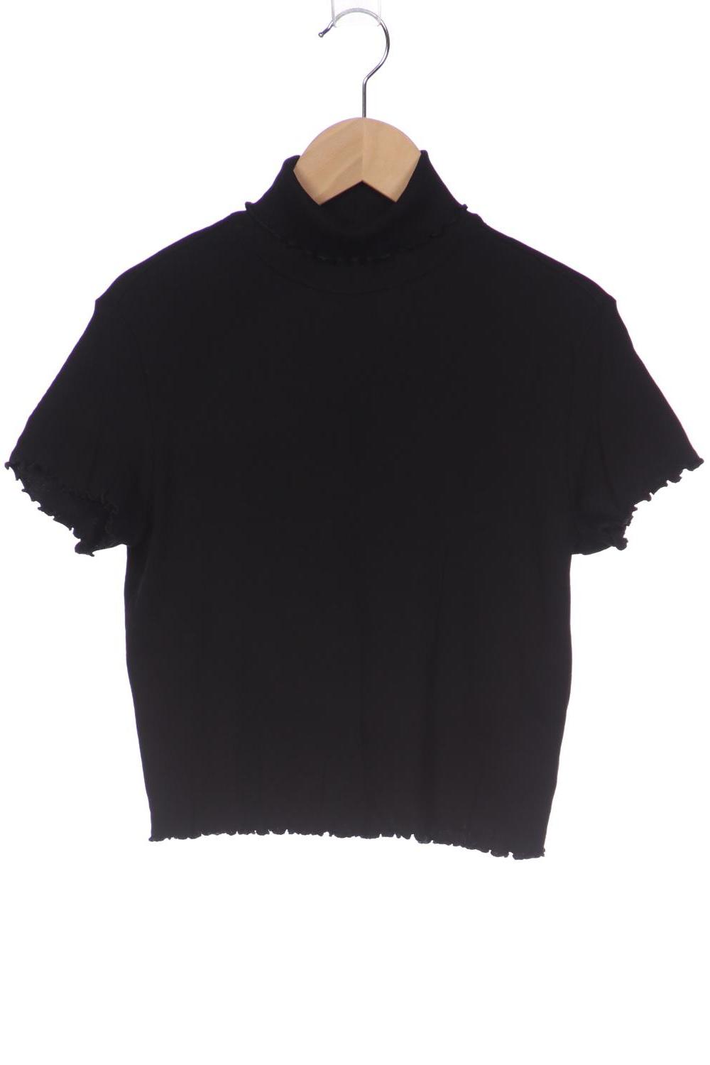 Monki Damen T-Shirt, schwarz, Gr. 38 von Monki