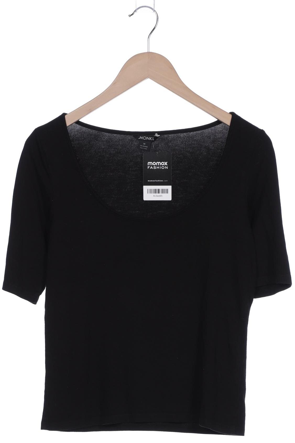 Monki Damen T-Shirt, schwarz, Gr. 38 von Monki