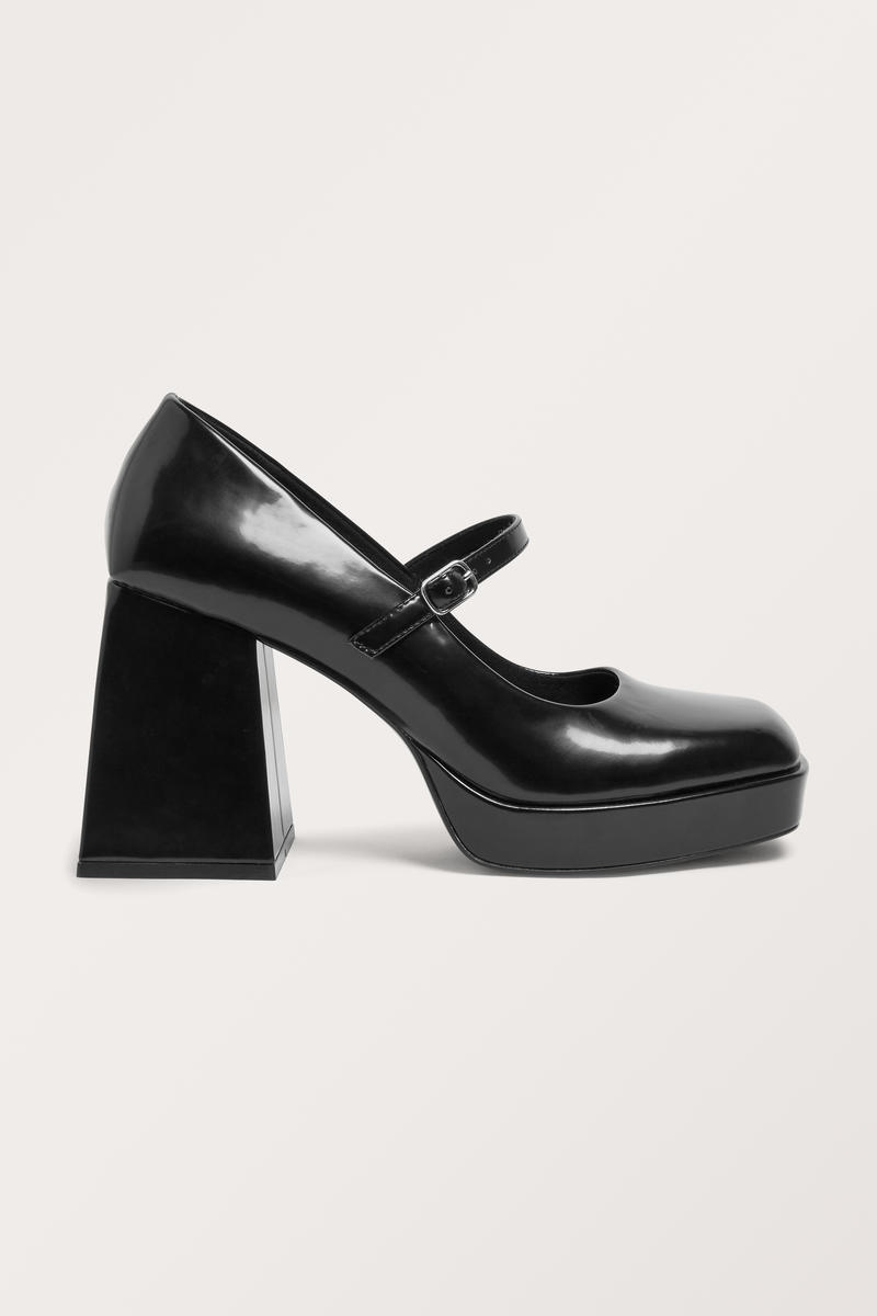 Mary Jane High Heels Mit Plateau - Schwarz von Monki