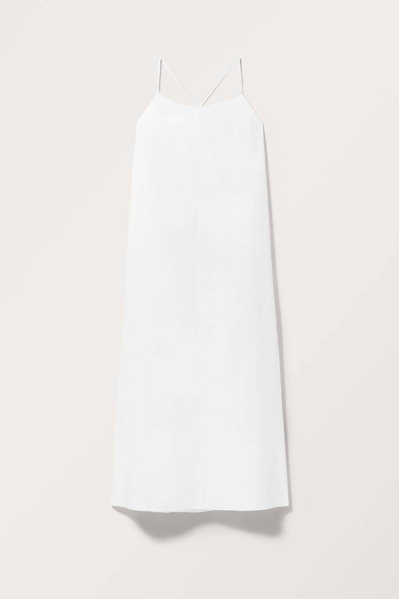 Maxi-Trägerkleid Aus Baumwolle - Weiß von Monki