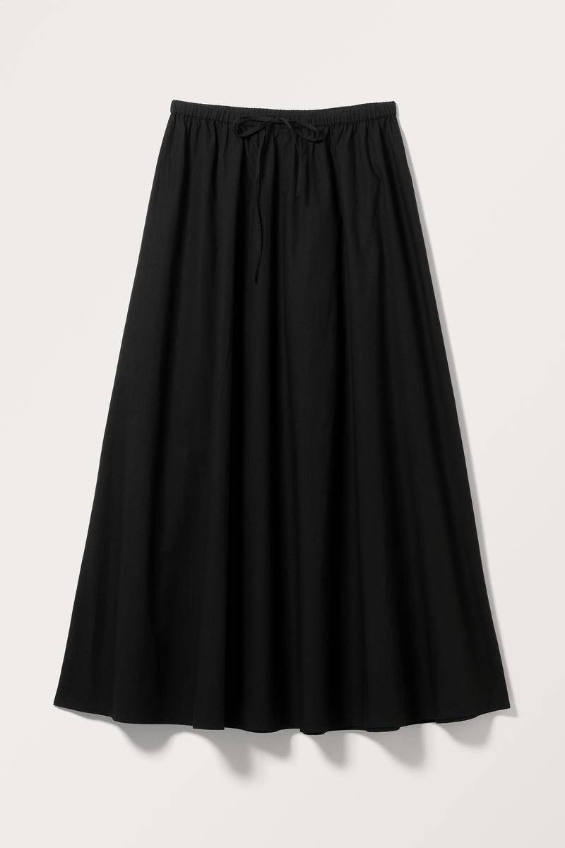 Maxirock Aus Popeline In A-Linie - Schwarz von Monki