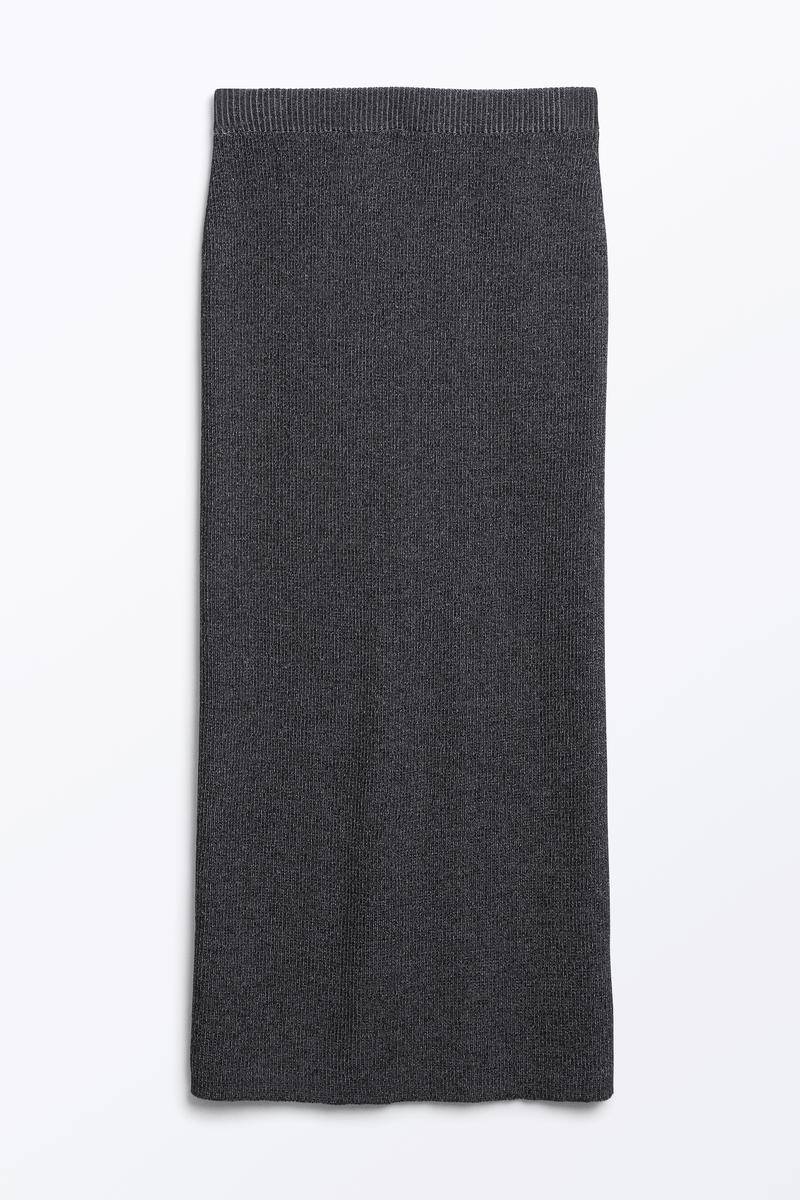 Maxirock Aus Rippstrick - Schwarz von Monki