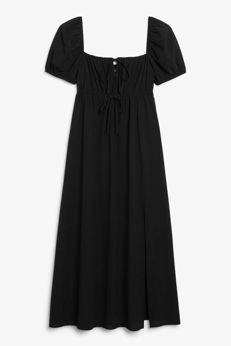 Midikleid Mit Karreeausschnitt - Schwarz Mehrfarbig von Monki