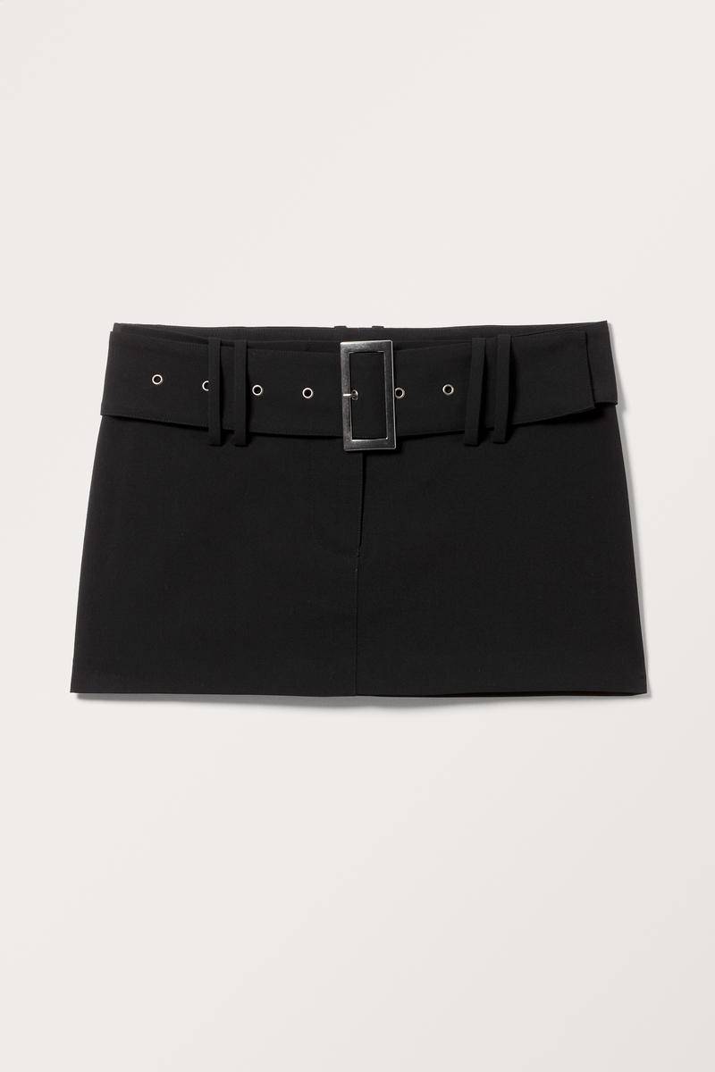 Mini-Anzugrock Mit Gürtel - Schwarz von Monki