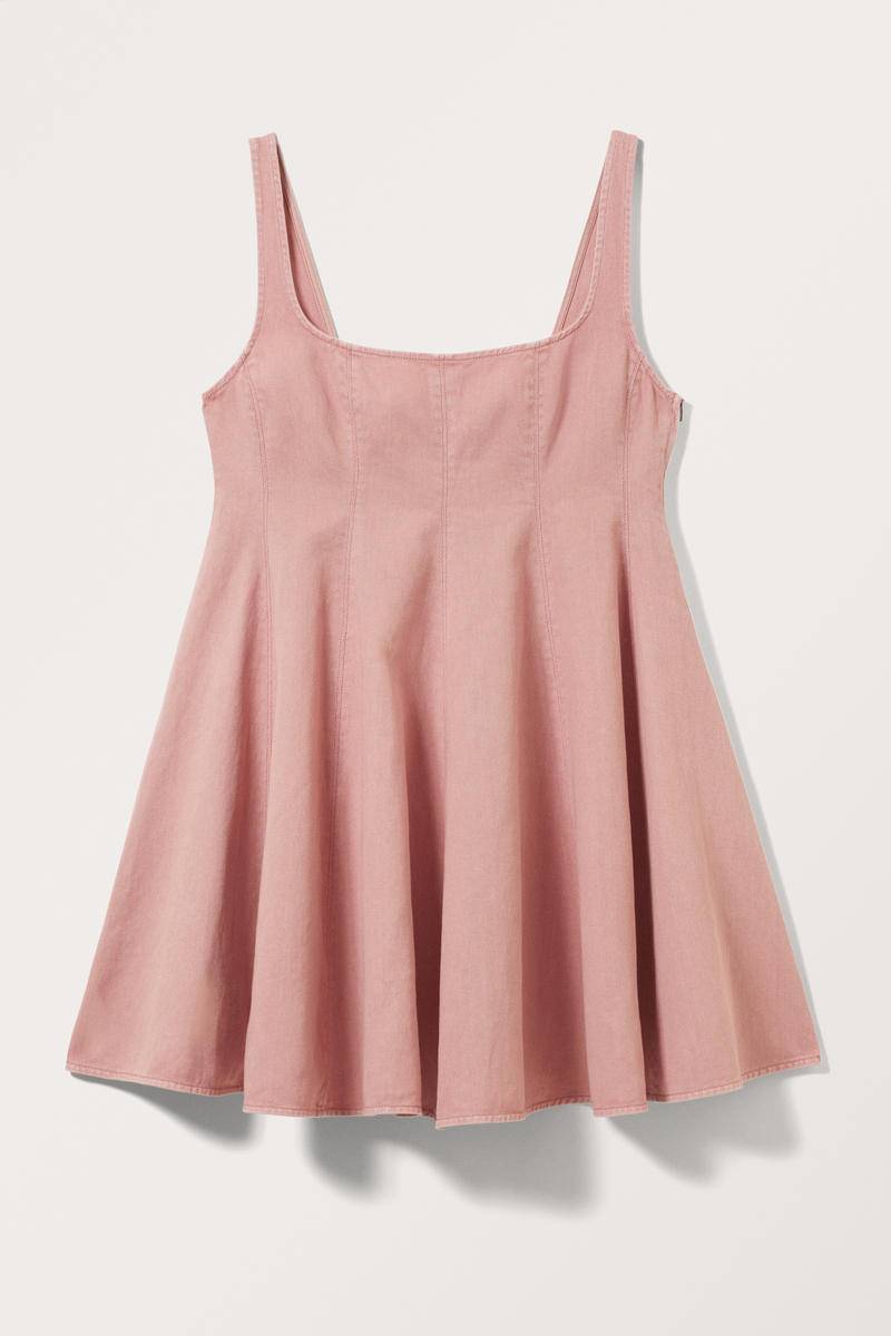 Mini-Denim-Kleid In A-Linie - Rosa von Monki