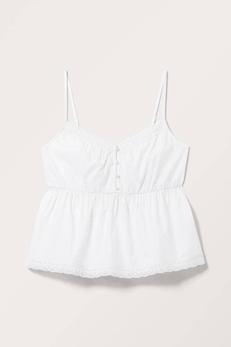 Mini-Popeline-Unterhemd - Weiß von Monki