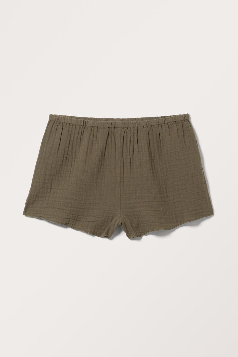 Mini-Schlupfshorts Aus Baumwolle - Grün Mini-Schlupfshorts Aus Baumwolle - Grün von Monki