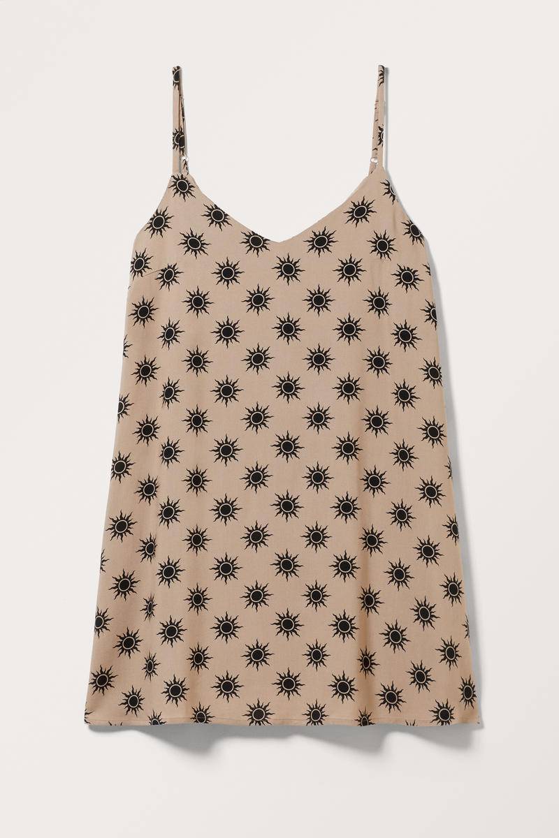 Mini-Unterkleid Mit V-Ausschnitt - Beige von Monki