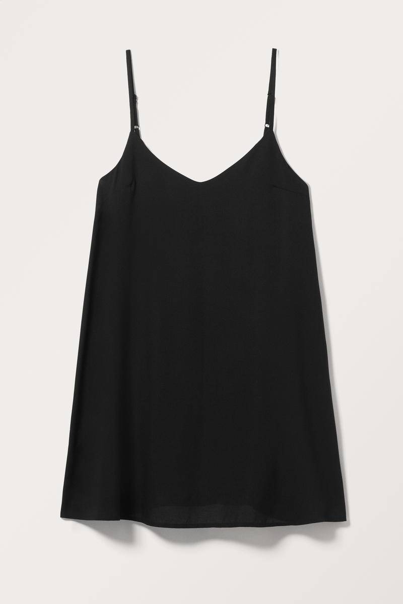 Mini-Unterkleid Mit V-Ausschnitt - Schwarz von Monki