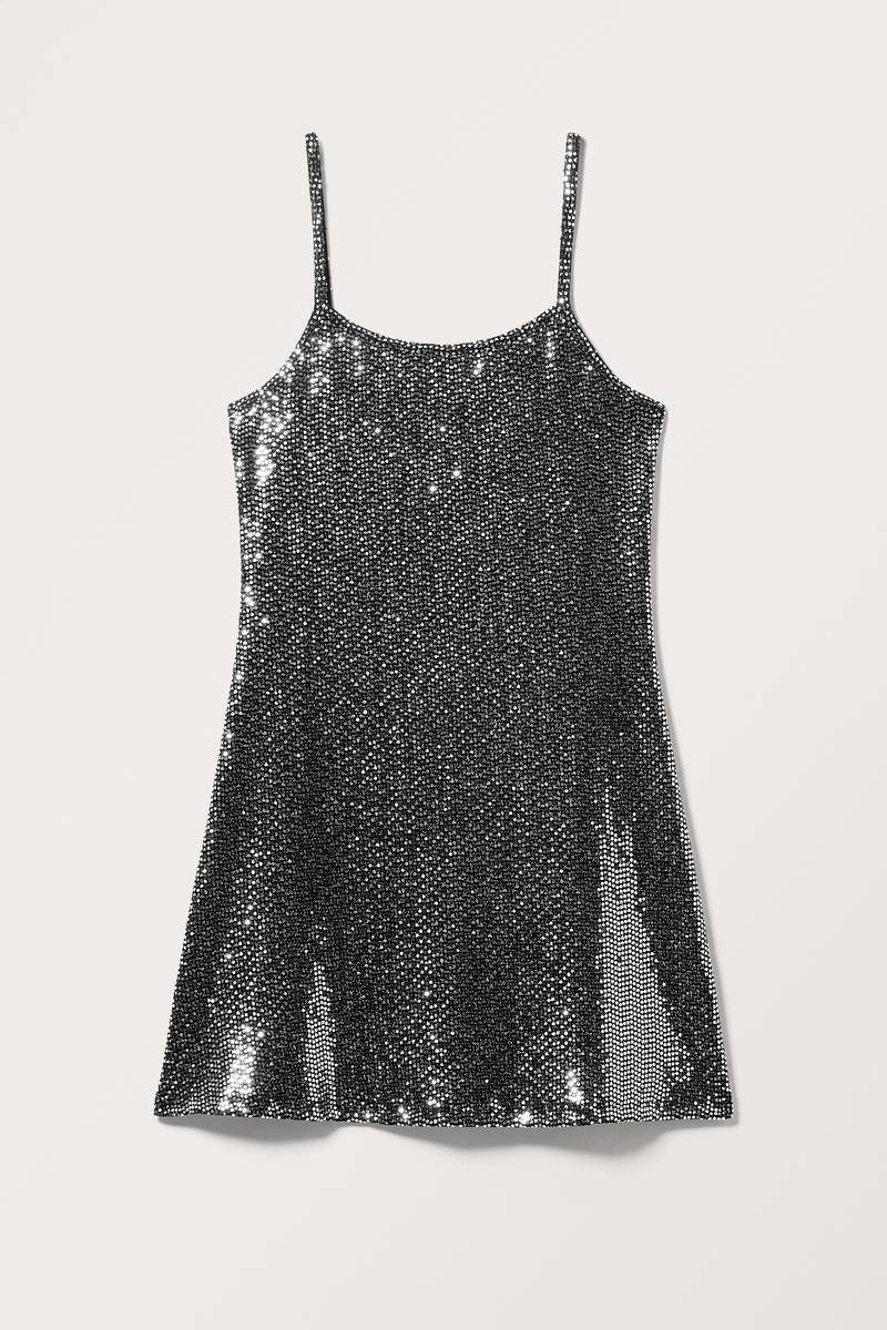 Mini-Unterkleid - Schwarz Silberfarben von Monki