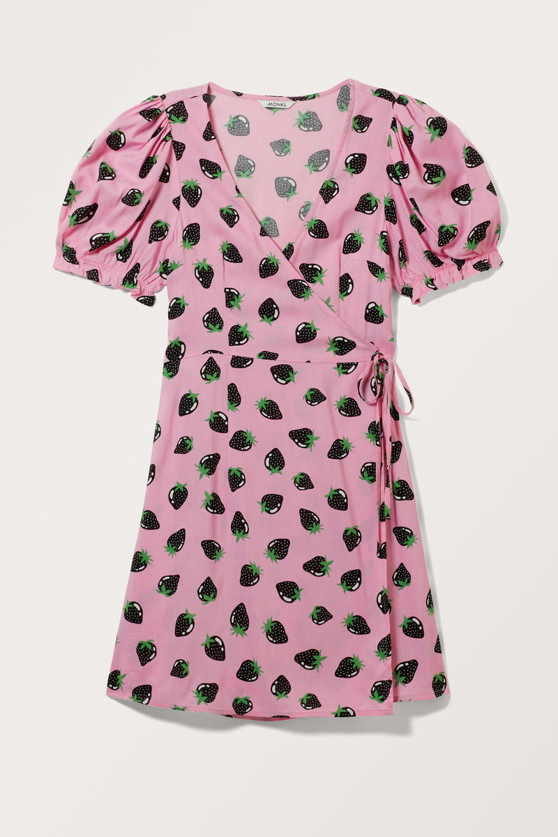 Mini-Wickelkleid Mit V-Ausschnitt - Rosa von Monki