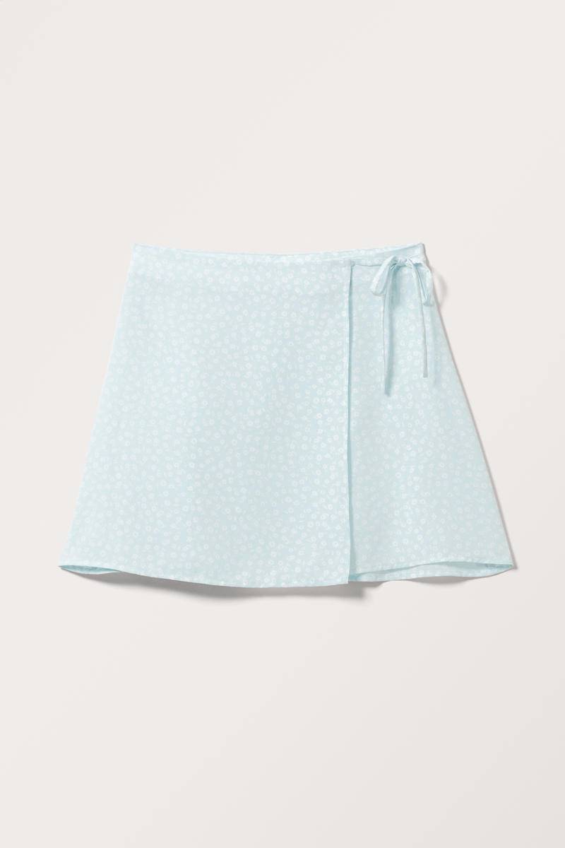 Mini-Wickelrock Mit Bindeband - Blau von Monki