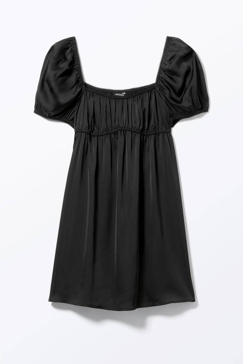 Minikleid Mit Puffärmeln - Schwarz von Monki