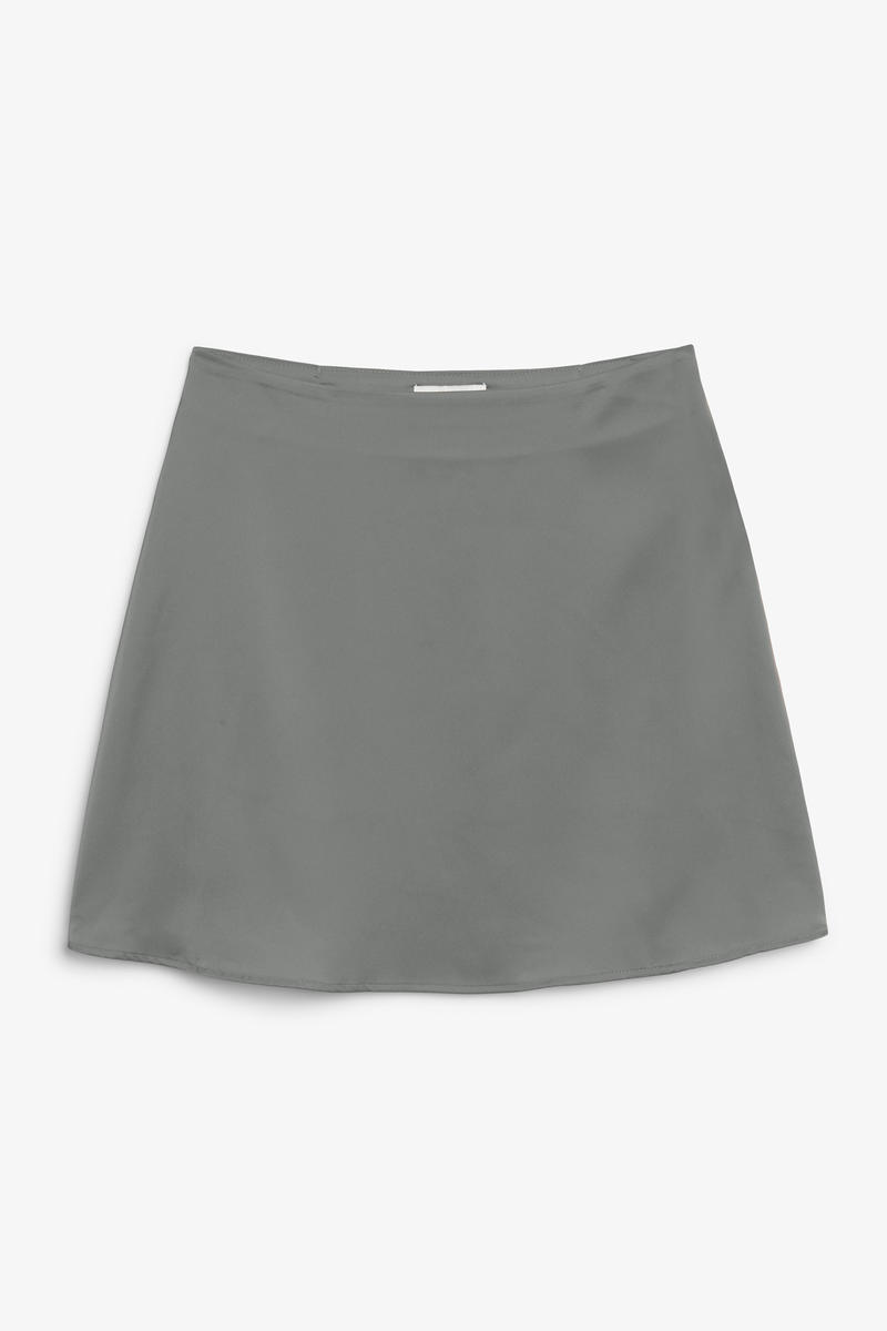 Minirock Aus Satin - Grau von Monki