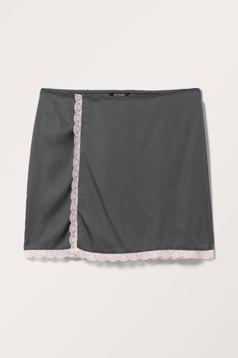 Minirock Aus Satinspitze - Grau von Monki