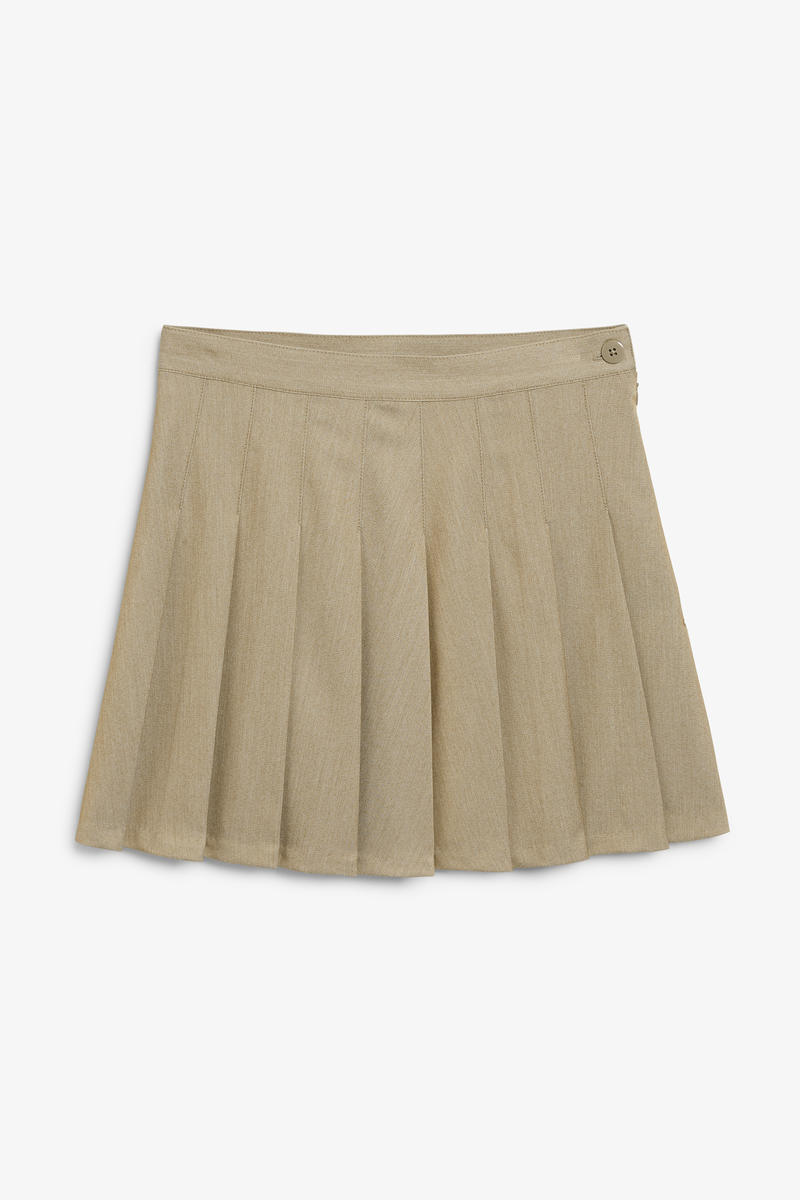 Minirock Mit Falten - Beige von Monki