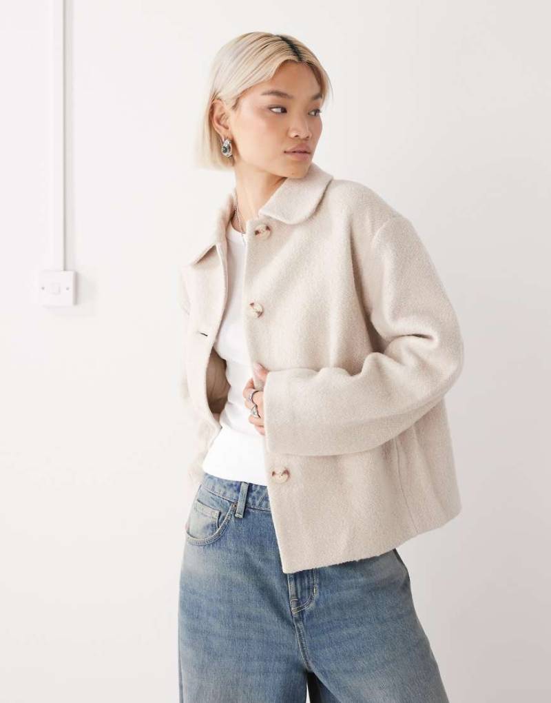 Monki - Mantel in Hellbeige-Neutral von Monki