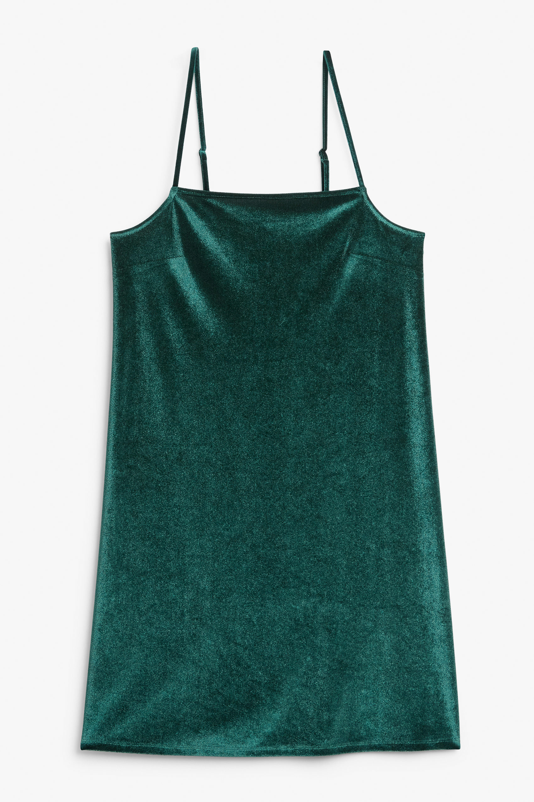 Monki Mini-Slipdress aus Samt Dunkelgrün, Alltagskleider in Größe XXL. Farbe: Dark green von Monki