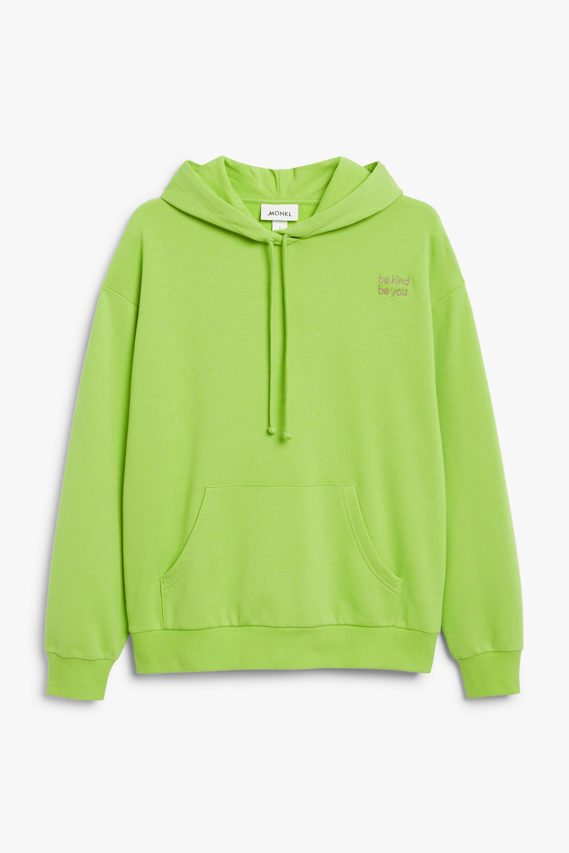 Monki Sportlicher Statement-Hoodie, knallgrün Knallgrün, Hoodies in Größe M. Farbe: Bright green von Monki