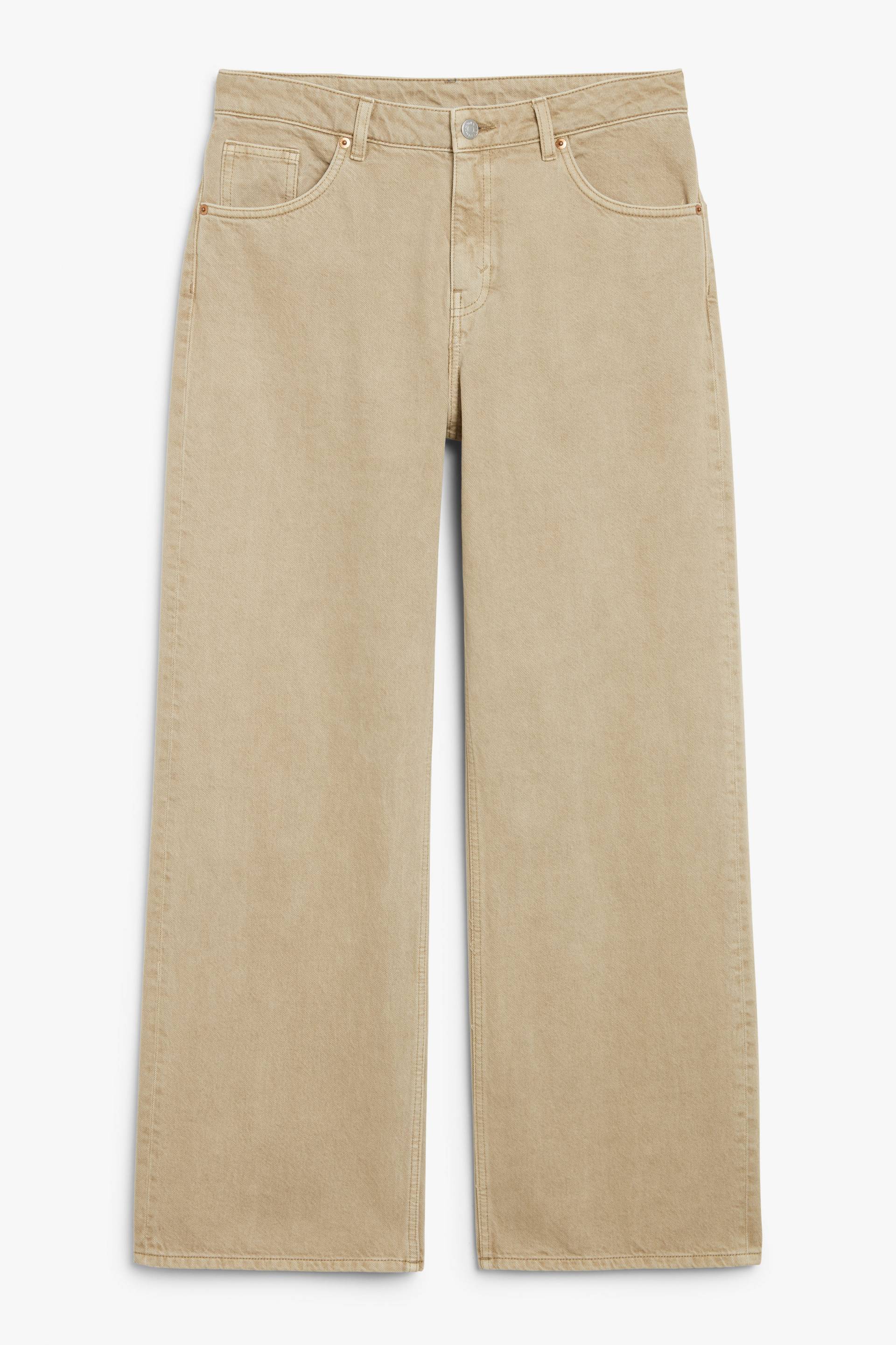 Monki Tief sitzende Jeans Naoki mit lockerer Passform Beige, Baggy in Größe W 38 von Monki