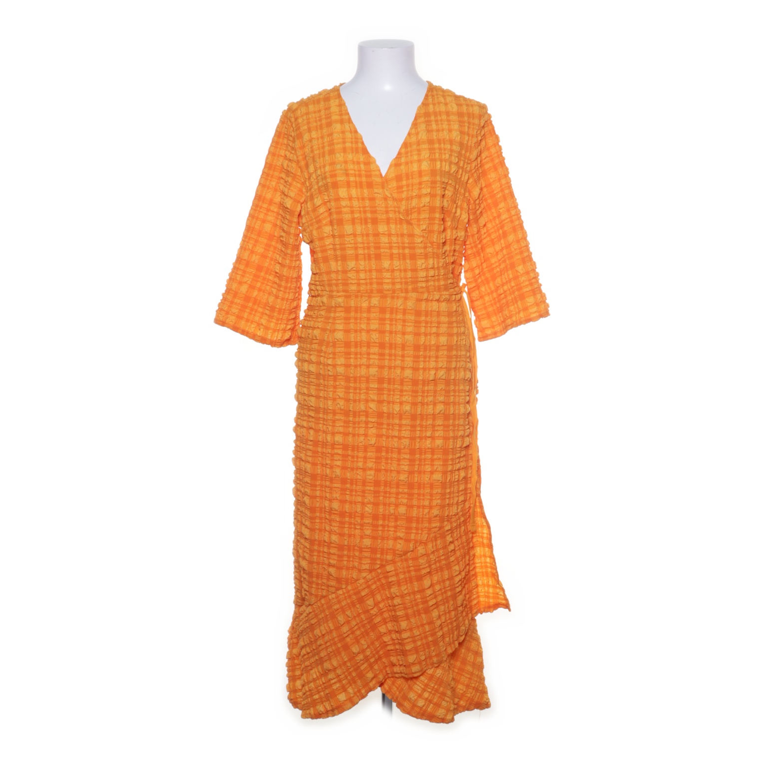 Monki - Wickelkleid - Größe: 44 - Orange von Monki