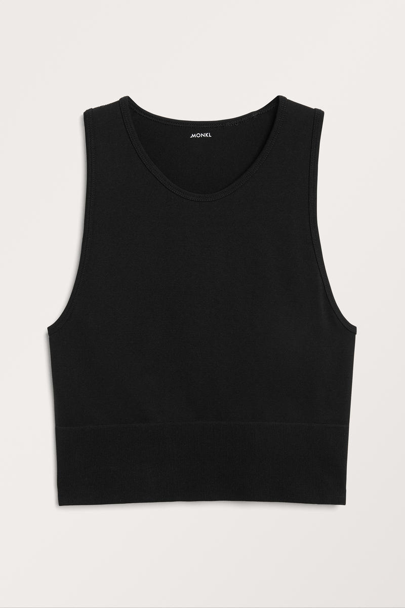 Nahtloses Racerback Crop Top - Schwarz von Monki